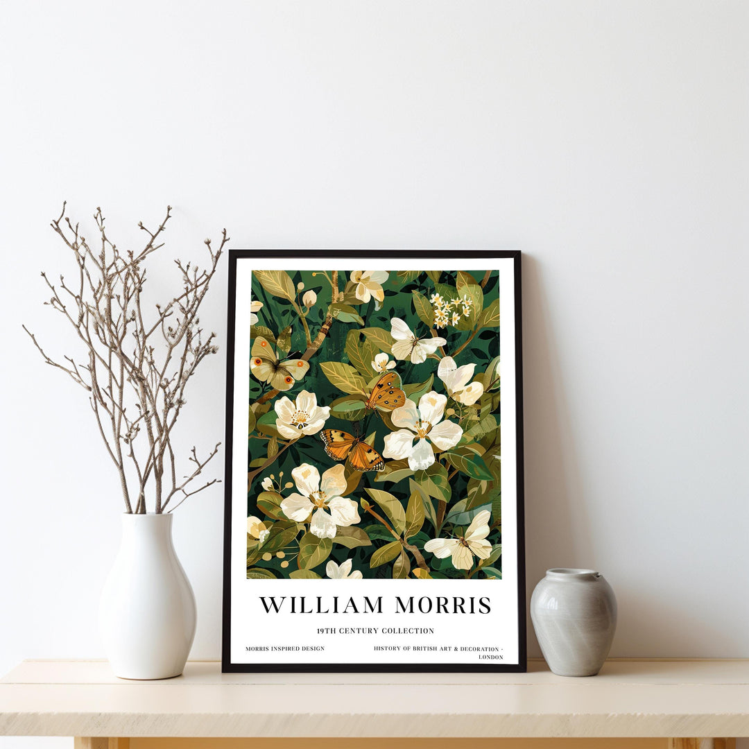 William Morris Butterfly Poster Vintage Insect Wall Art Classic Botanical Print Elegant Nature Decor Timeless Garden Artwork for Home