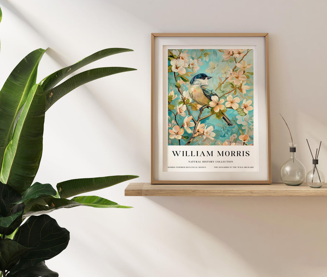 William Morris Bluebirds Poster Vintage Bird Wall Art Classic Nature Print Elegant Woodland Decor Timeless Garden Artwork for Home