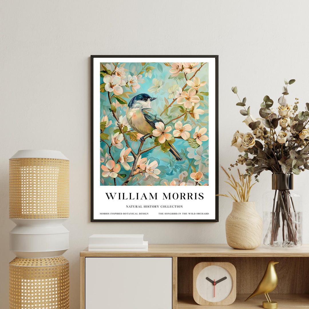 William Morris Bluebirds Poster Vintage Bird Wall Art Classic Nature Print Elegant Woodland Decor Timeless Garden Artwork for Home