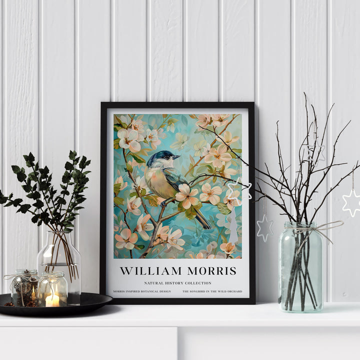 William Morris Bluebirds Poster Vintage Bird Wall Art Classic Nature Print Elegant Woodland Decor Timeless Garden Artwork for Home