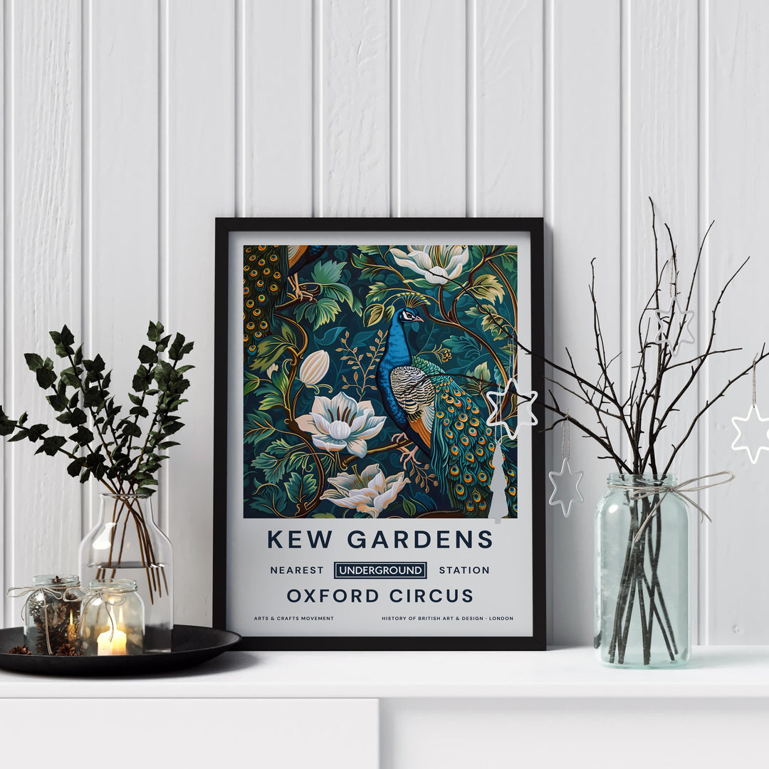 William Morris Kew Gardens Poster Vintage Botanical Wall Art Classic Floral Print Elegant Nature Decor Timeless Artwork for Home