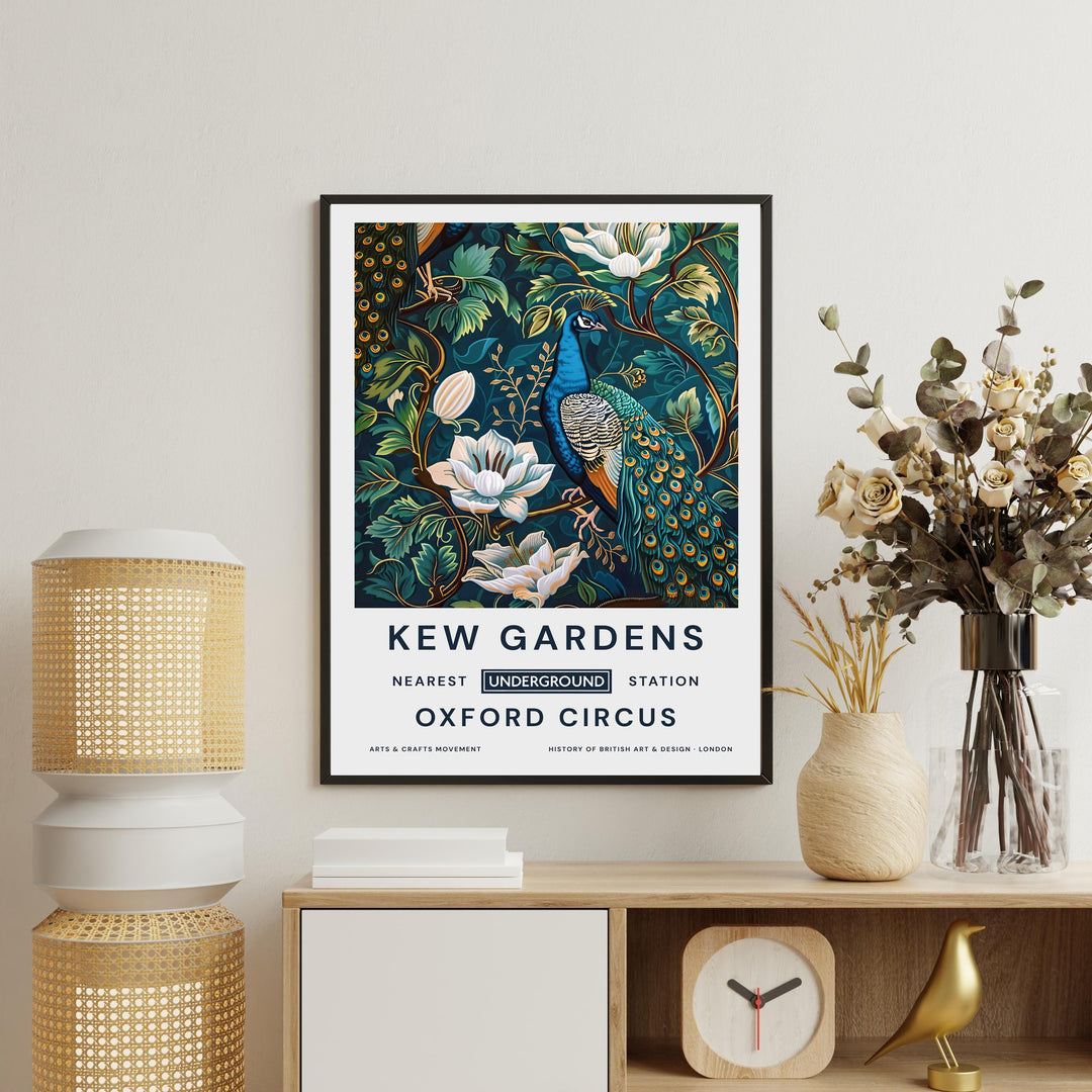 William Morris Kew Gardens Poster Vintage Botanical Wall Art Classic Floral Print Elegant Nature Decor Timeless Artwork for Home