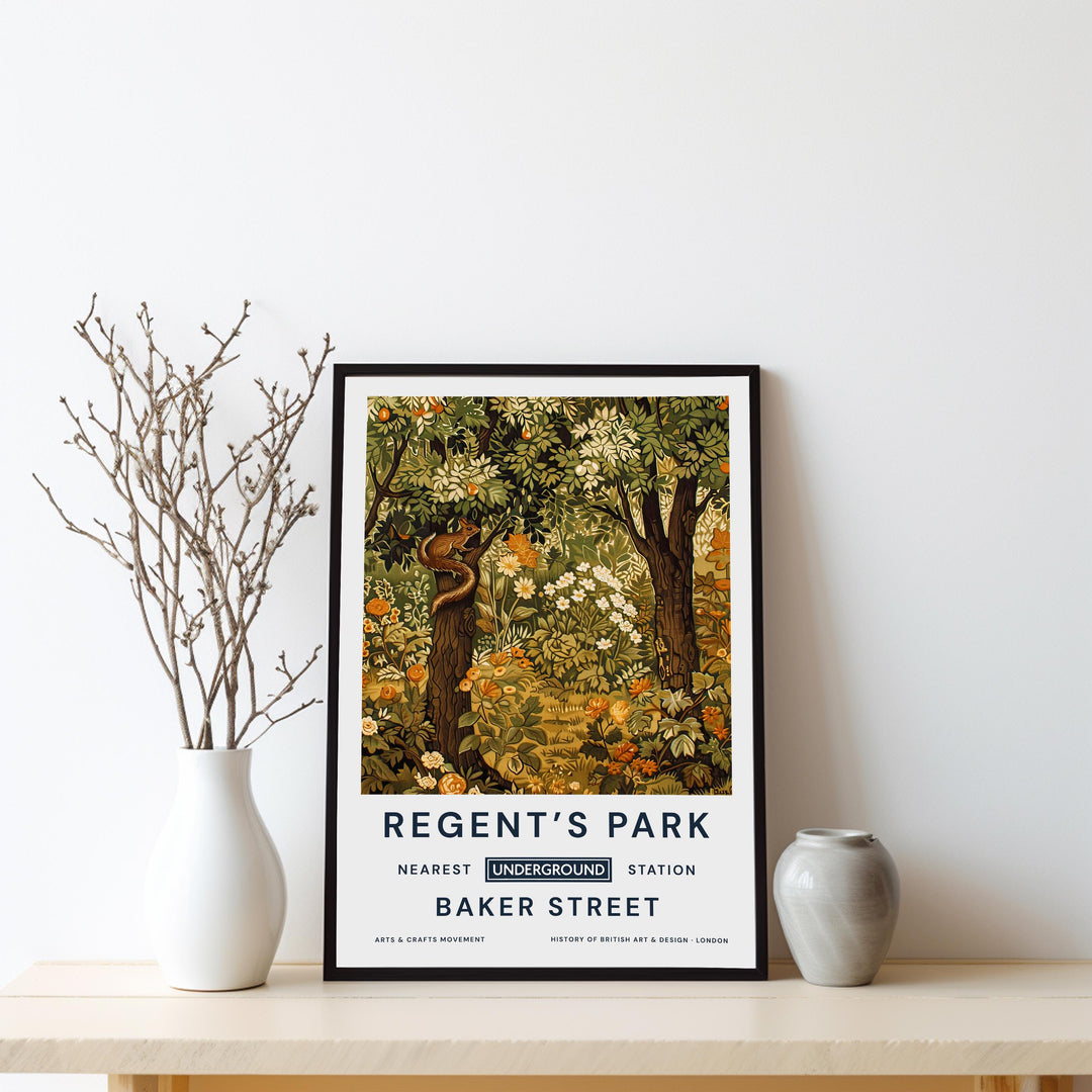 William Morris Regent’s Park Poster Vintage Botanical Wall Art Classic Floral Print Elegant Garden Decor Timeless Artwork for Home