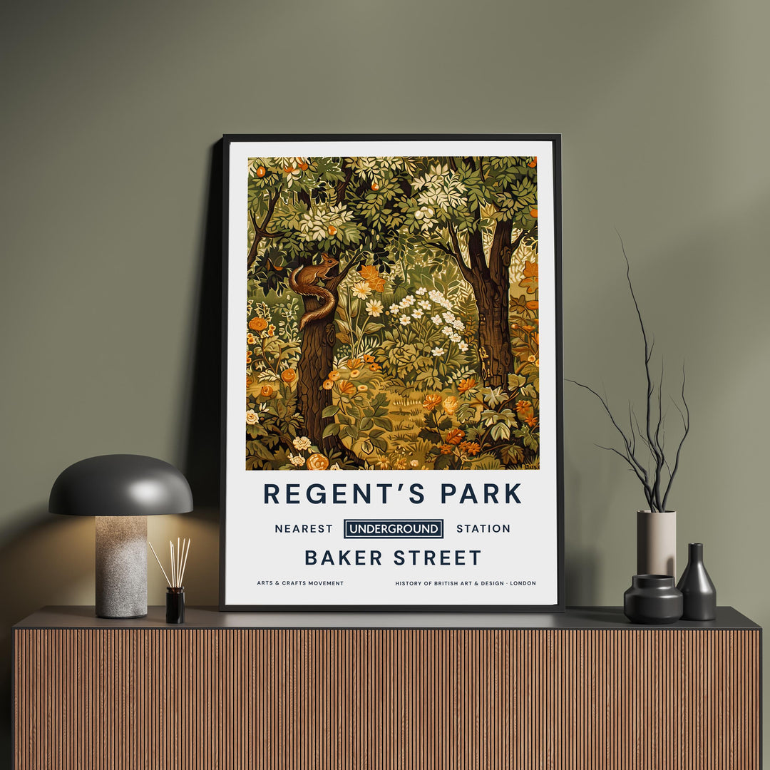 William Morris Regent’s Park Poster Vintage Botanical Wall Art Classic Floral Print Elegant Garden Decor Timeless Artwork for Home
