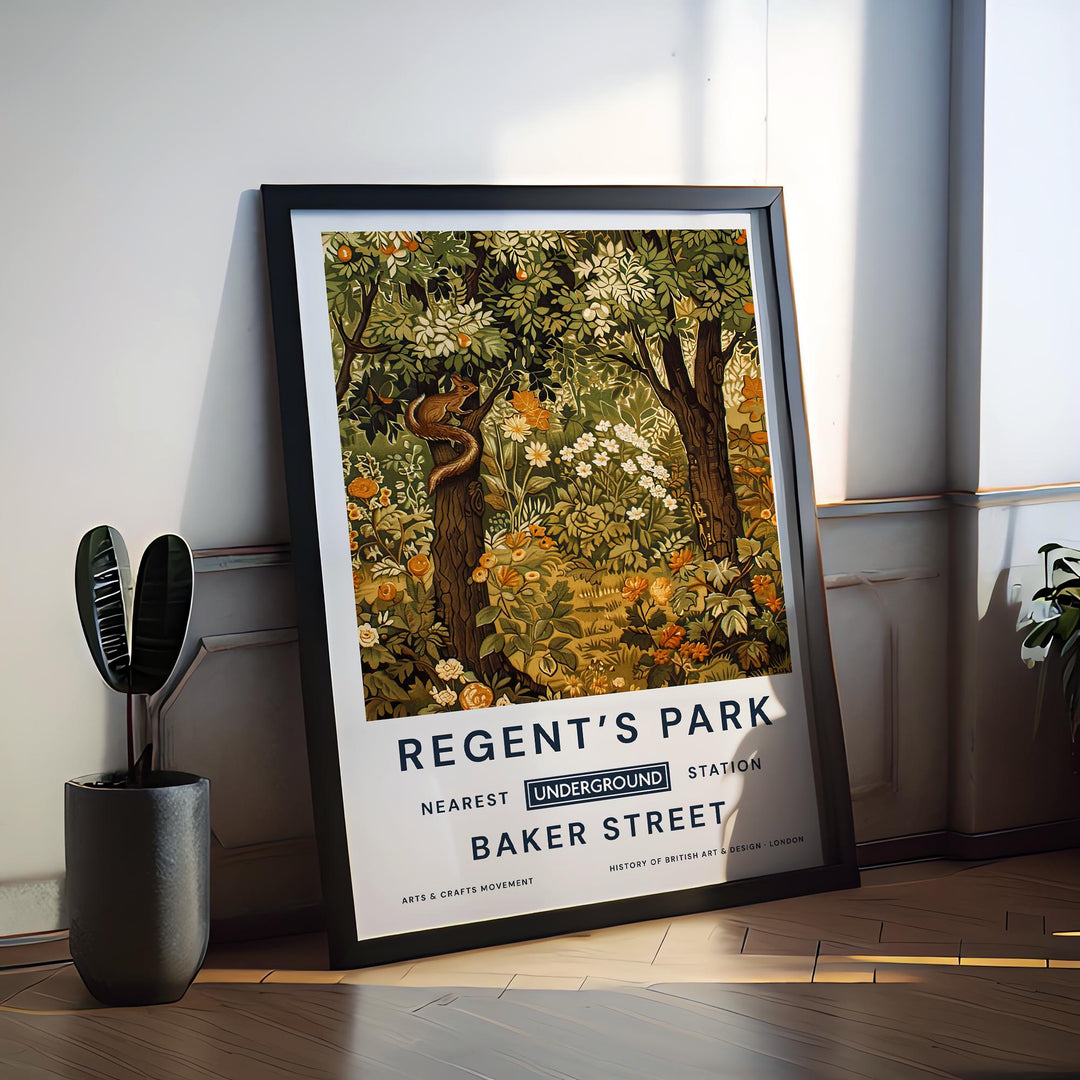 William Morris Regent’s Park Poster Vintage Botanical Wall Art Classic Floral Print Elegant Garden Decor Timeless Artwork for Home