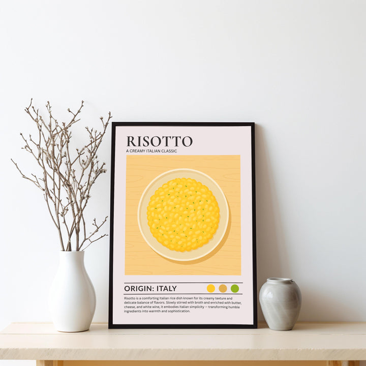 Risotto Kitchen Print Italian Food Poster Vintage Culinary Art Kitchen Wall Art Italian Cuisine Decor Dining Room Chef Artwork
