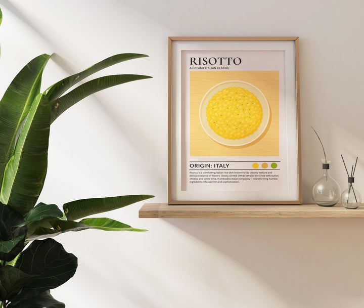 Risotto Kitchen Print Italian Food Poster Vintage Culinary Art Kitchen Wall Art Italian Cuisine Decor Dining Room Chef Artwork
