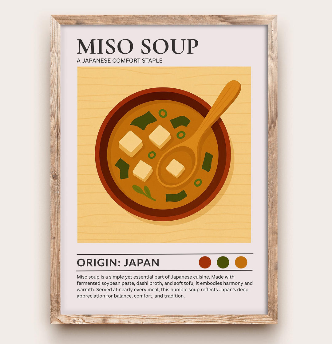 Miso Soup Kitchen Print Japanese Food Poster Vintage Culinary Art Kitchen Wall Art Asian Cuisine Decor Dining Room Chef Artwork