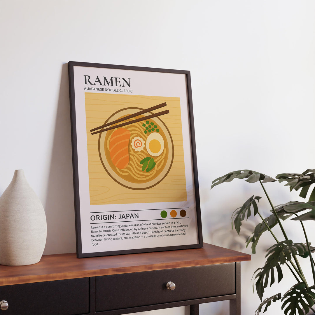 Ramen Kitchen Print Japanese Food Poster Vintage Culinary Art Kitchen Wall Art Asian Cuisine Decor Dining Room Chef Artwork