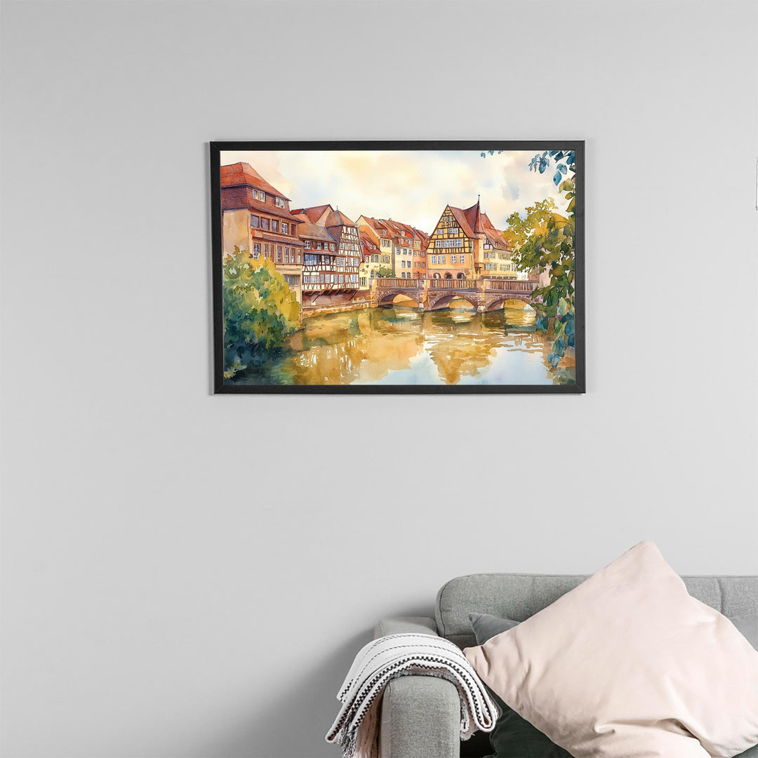 Nuremberg watercolor poster Wall Art Nuremberg Wall Hanging Home Décor Nuremberg Gift Art Lovers Germany Wall Art