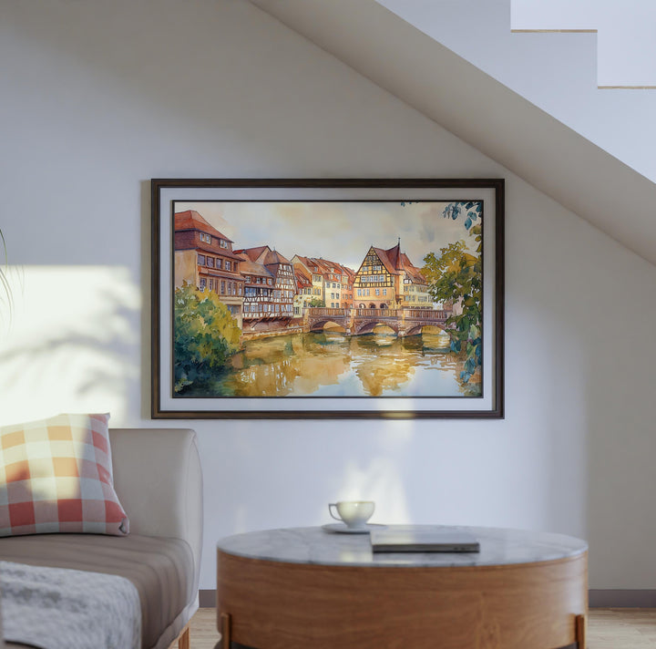 Nuremberg watercolor poster Wall Art Nuremberg Wall Hanging Home Décor Nuremberg Gift Art Lovers Germany Wall Art