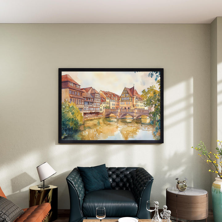 Nuremberg watercolor poster Wall Art Nuremberg Wall Hanging Home Décor Nuremberg Gift Art Lovers Germany Wall Art