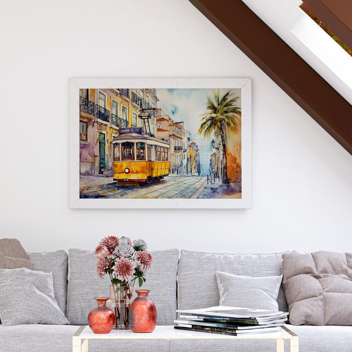 Lisbon watercolor poster Wall Art Lisbon Wall Hanging Home Décor Lisbon Gift Art Lovers Portugal Wall Art