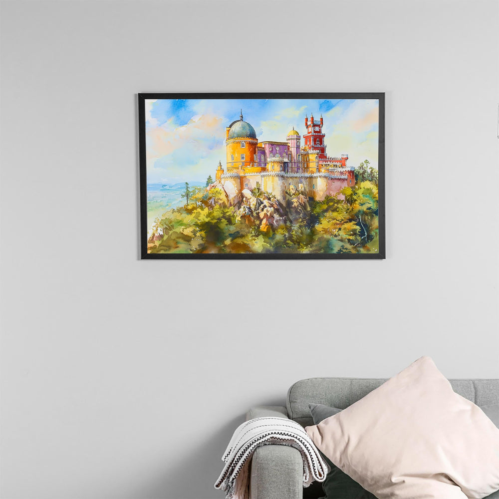 Sintra watercolor poster Wall Art Sintra Wall Hanging Home Décor Sintra Gift Art Lovers Portugal Wall Art