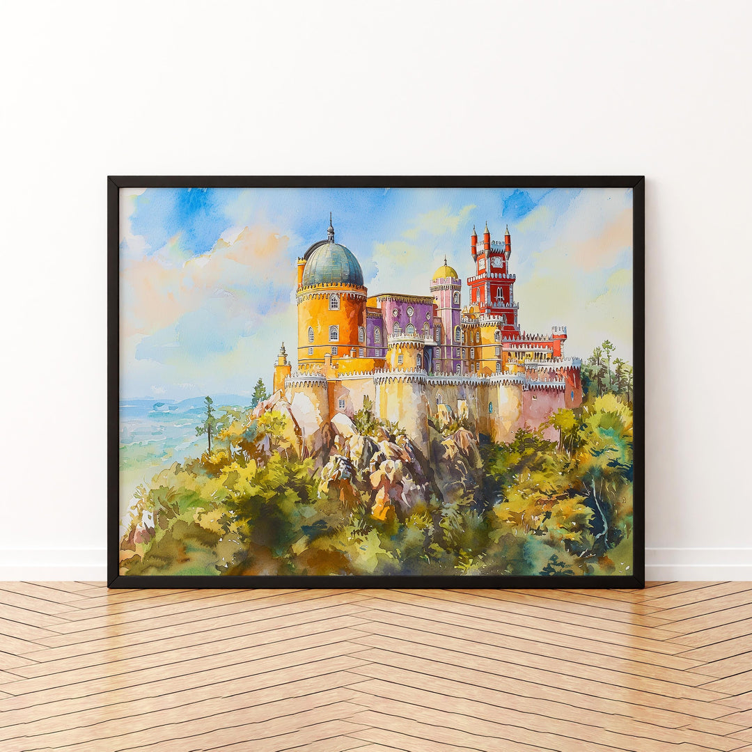 Sintra watercolor poster Wall Art Sintra Wall Hanging Home Décor Sintra Gift Art Lovers Portugal Wall Art
