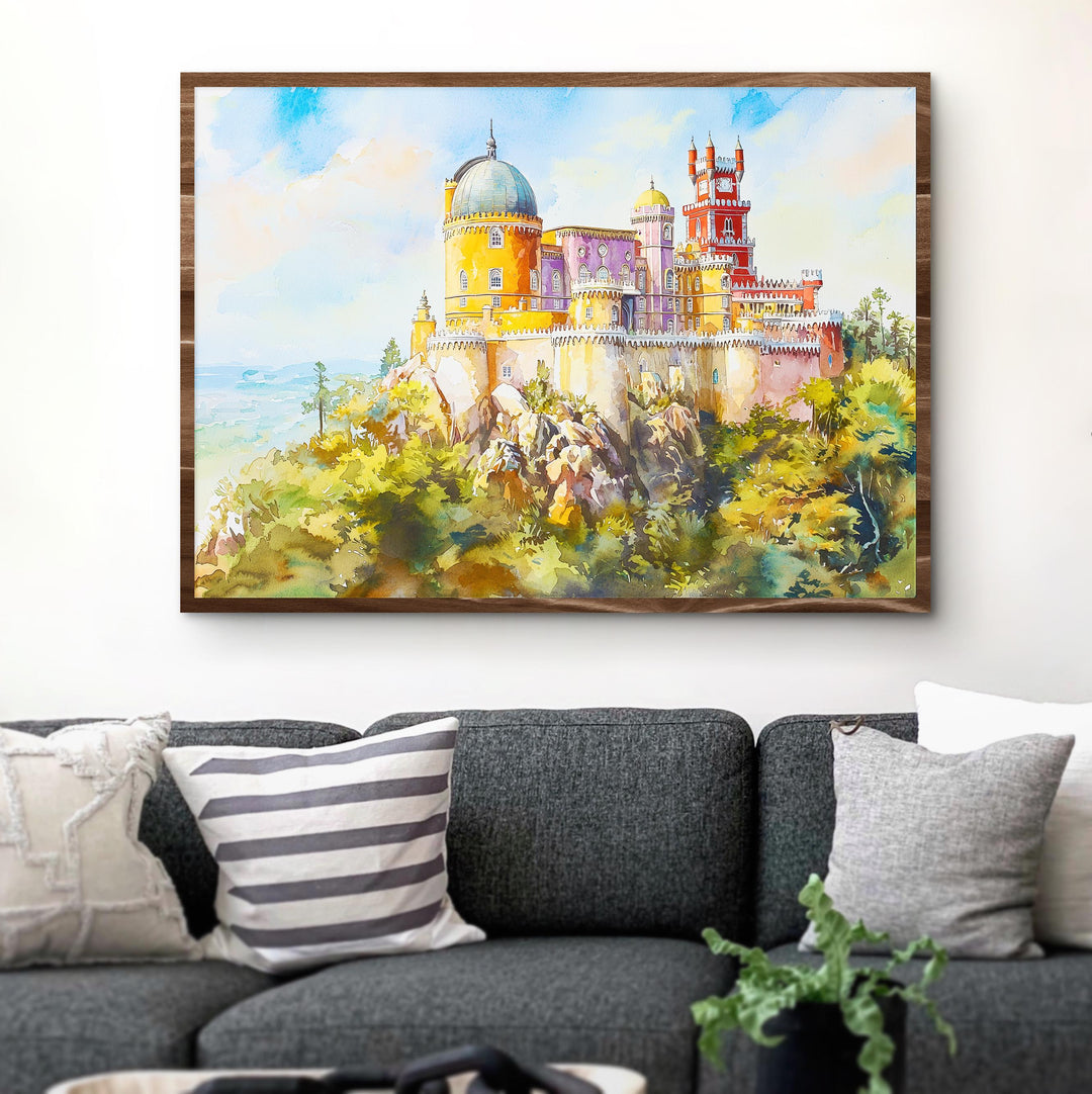 Sintra watercolor poster Wall Art Sintra Wall Hanging Home Décor Sintra Gift Art Lovers Portugal Wall Art
