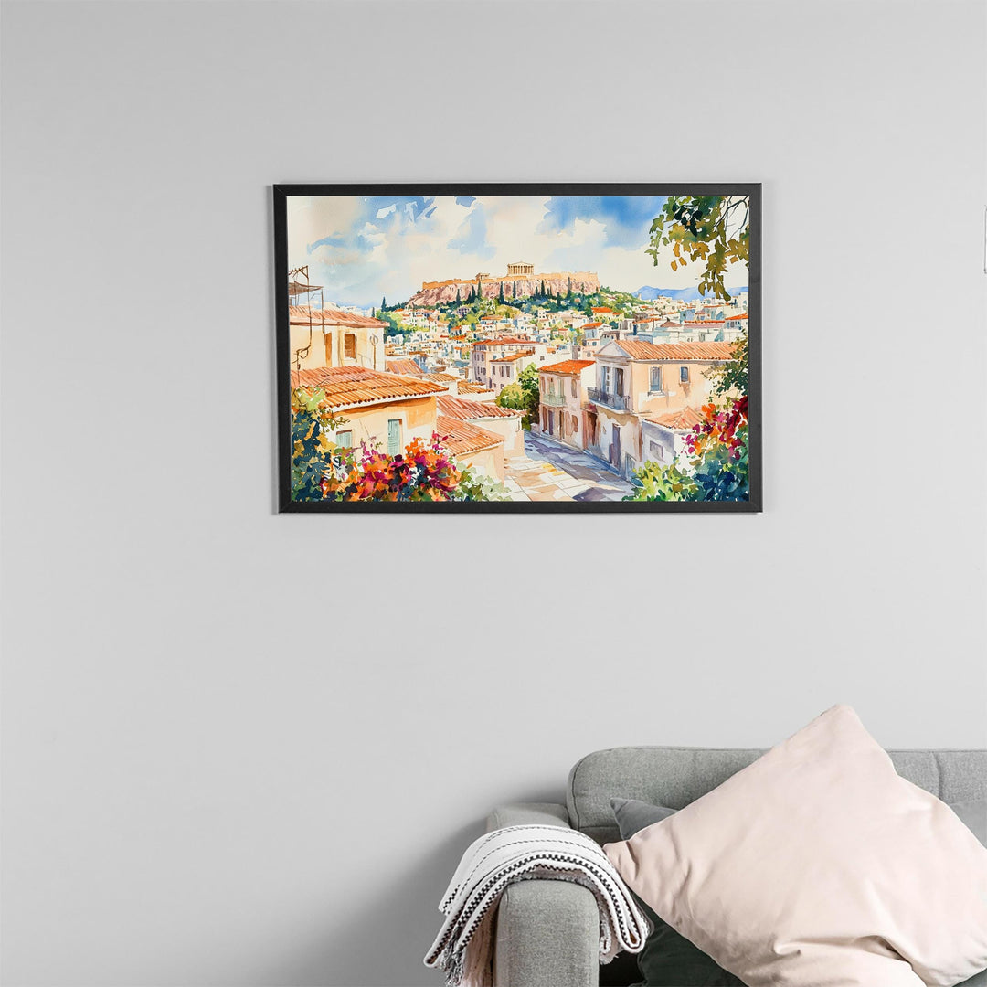 Athens watercolor poster Wall Art Athens Wall Hanging Home Décor Athens Gift Art Lovers Greece Wall Art