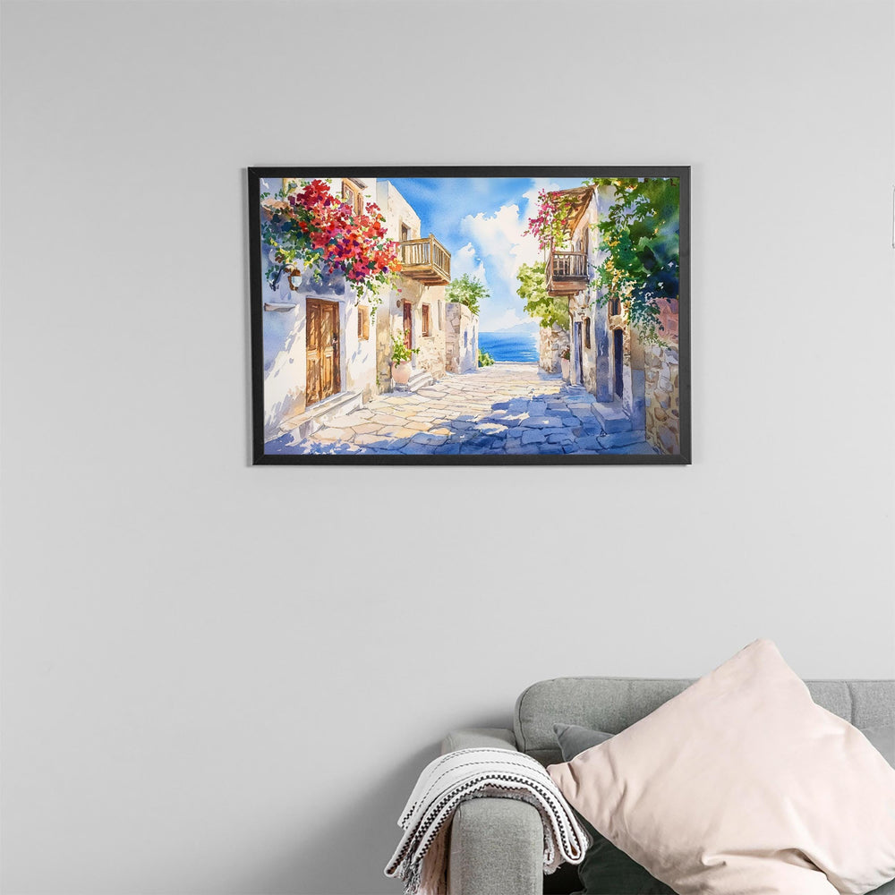 Crete watercolor poster Wall Art Crete Wall Hanging Home Décor Crete Gift Art Lovers Greece Wall Art
