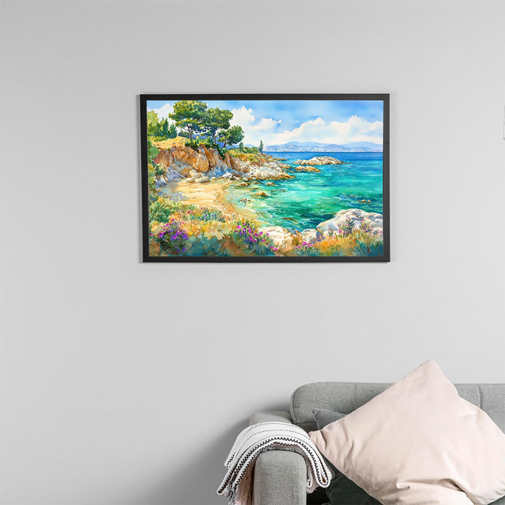 Halkidiki watercolor poster Wall Art Halkidiki Wall Hanging Home Décor Halkidiki Gift Art Lovers Greece Wall Art