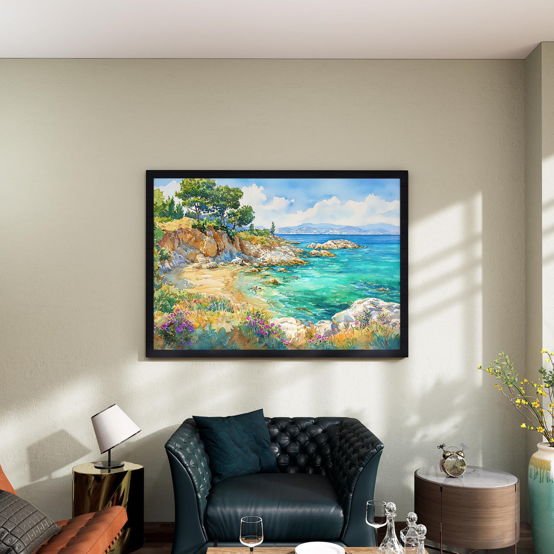 Halkidiki watercolor poster Wall Art Halkidiki Wall Hanging Home Décor Halkidiki Gift Art Lovers Greece Wall Art