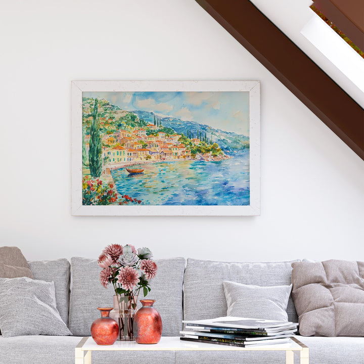 Ithaca watercolor poster Wall Art Ithaca Wall Hanging Home Décor Ithaca Gift Art Lovers Greece Wall Art