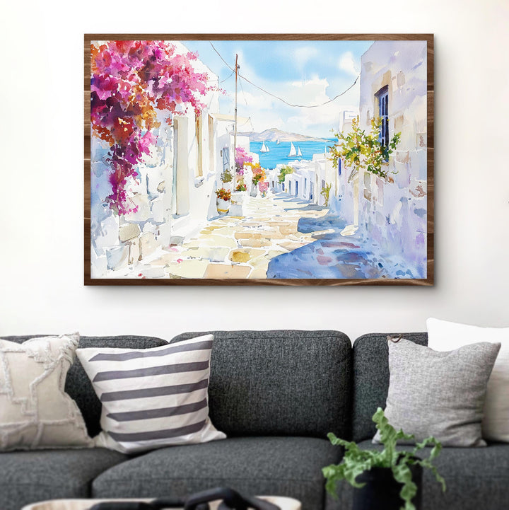 Paros watercolor poster Wall Art Paros Wall Hanging Home Décor Paros Gift Art Lovers Greece Wall Art