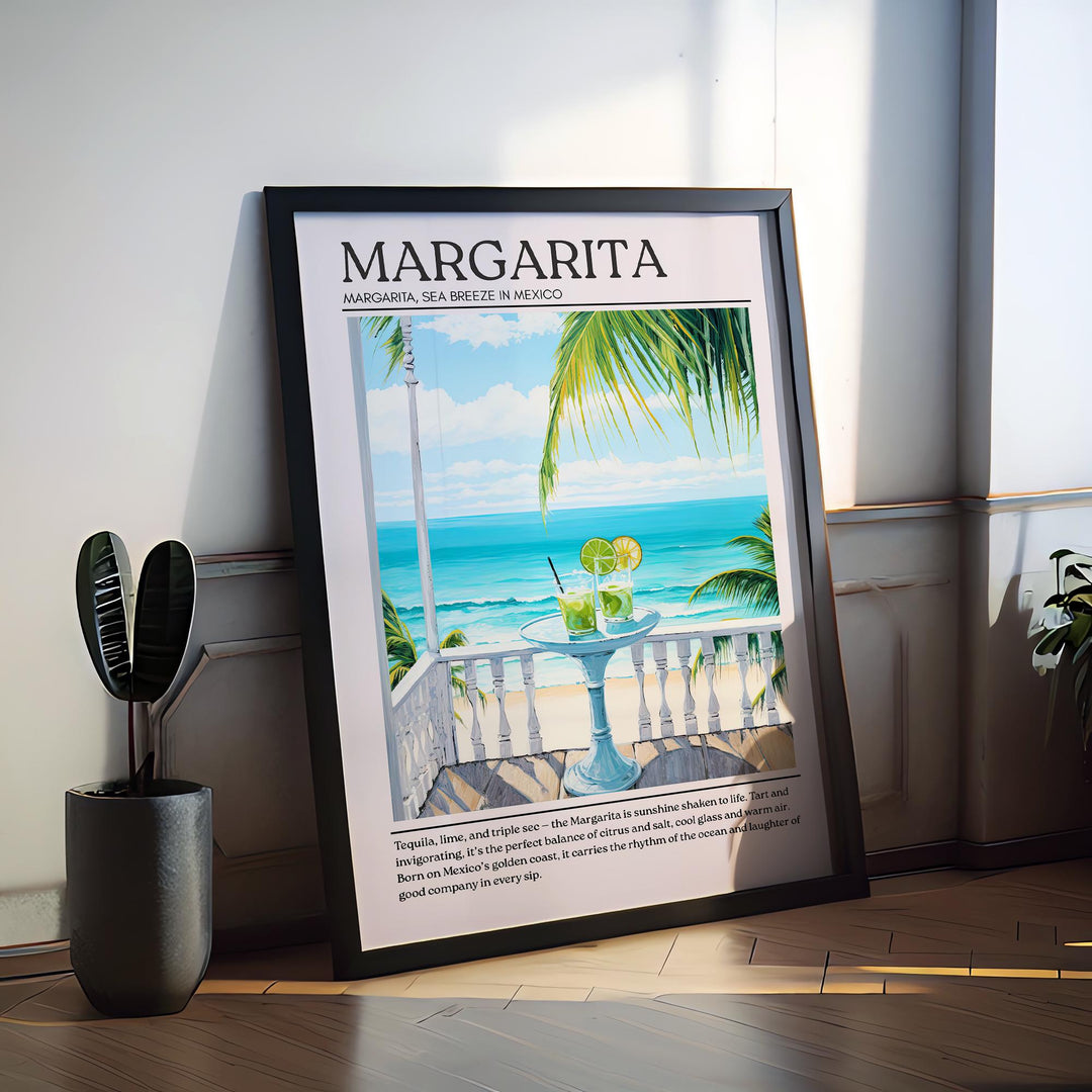 Margarita Art Deco Cocktail Print Elegant Drink Poster Bar Wall Art Cocktail Lover Gift Tequila Decor Classic Beverage Artwork