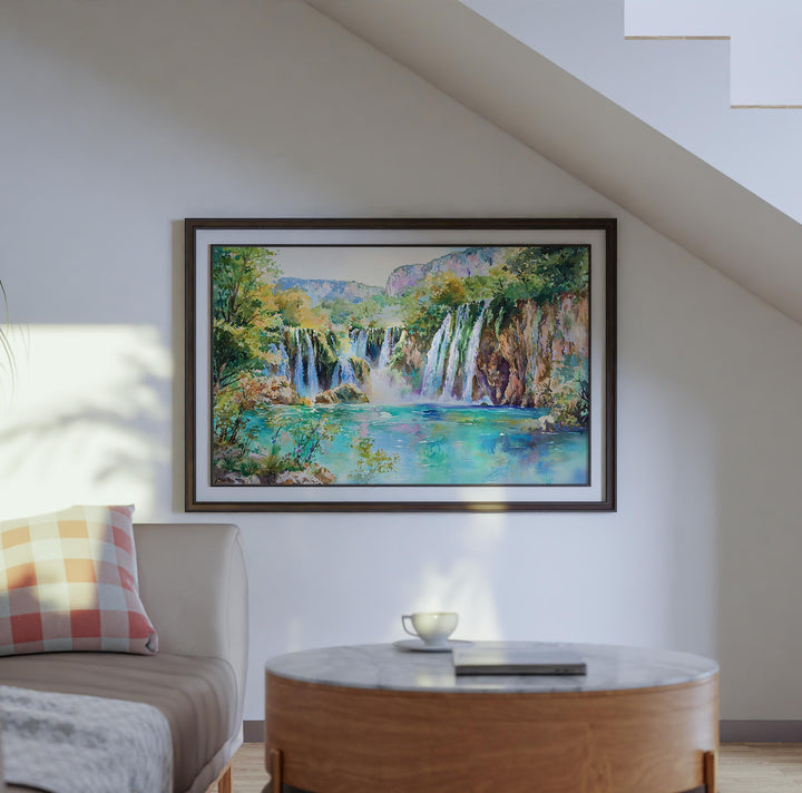 Plitvice Lakes National Park watercolor poster Wall Art Plitvice Lakes Wall Hanging Home Décor Plitvice Lakes Gift Art Lovers Croatia Art