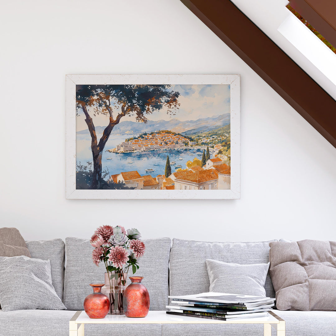 Cavtat watercolor poster Wall Art Cavtat Wall Hanging Home Décor Cavtat Gift Art Lovers Croatia Wall Art