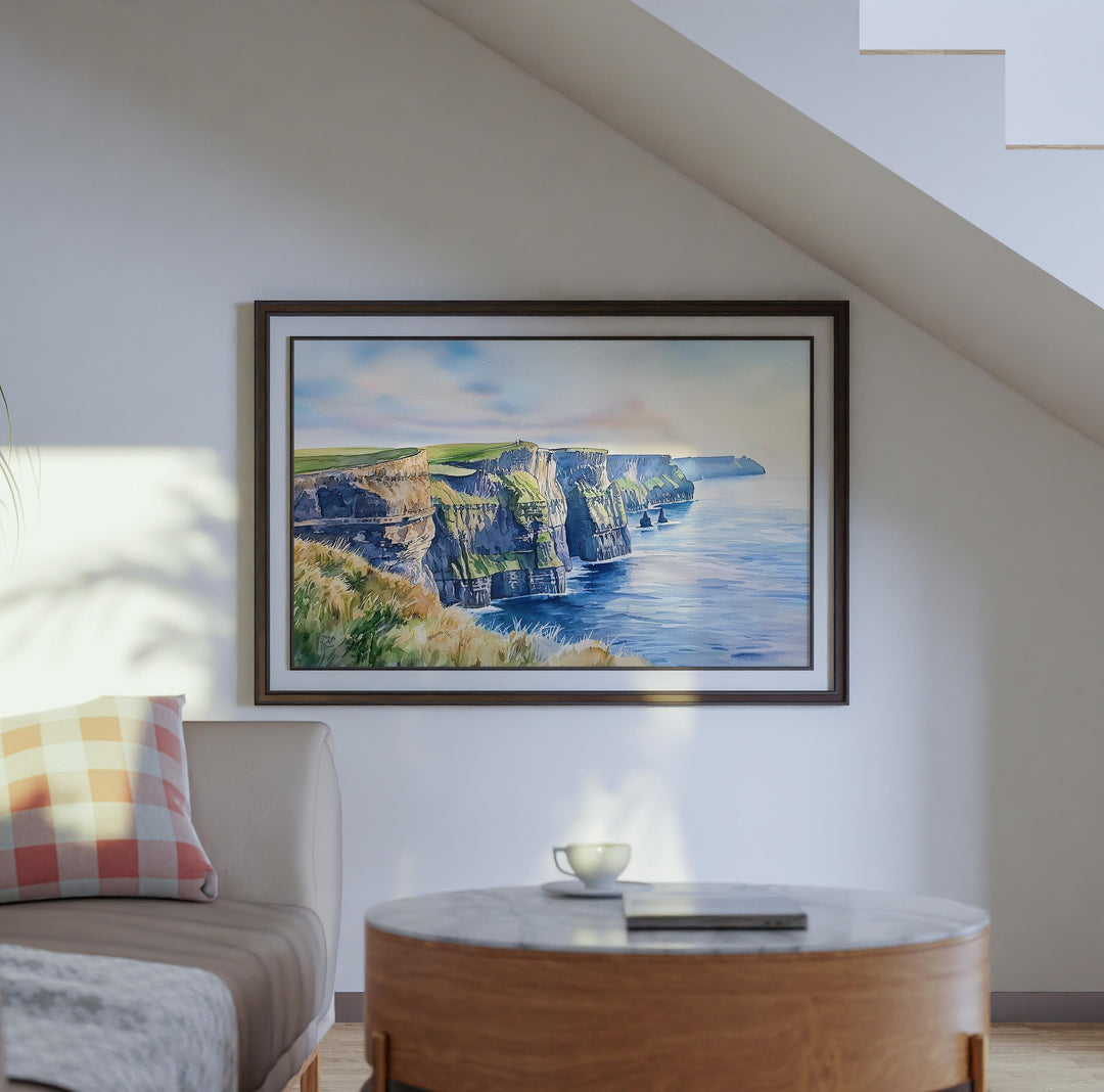 Cliffs of Moher watercolor poster Wall Art Cliffs of Moher Wall Hanging Home Décor Cliffs of Moher Gift Art Lovers Ireland Wall Art