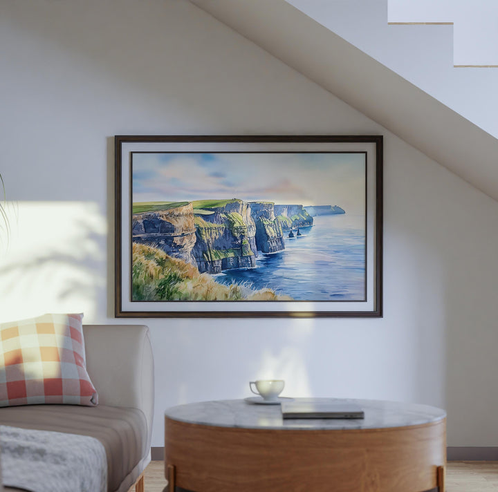 Cliffs of Moher watercolor poster Wall Art Cliffs of Moher Wall Hanging Home Décor Cliffs of Moher Gift Art Lovers Ireland Wall Art