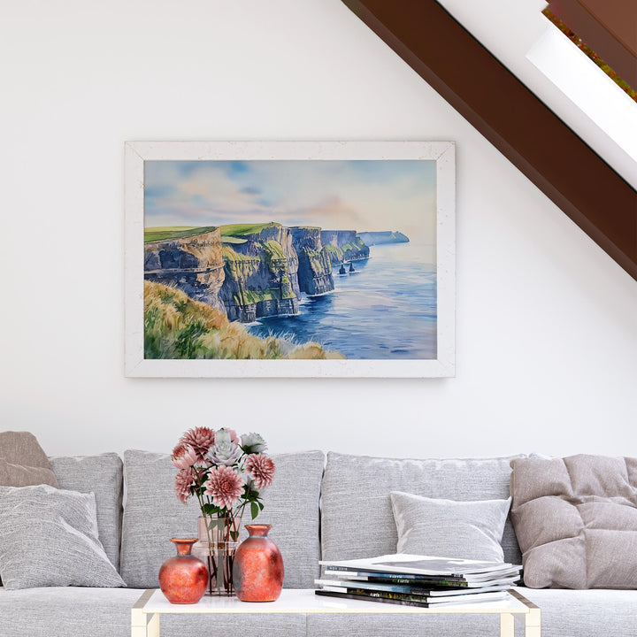 Cliffs of Moher watercolor poster Wall Art Cliffs of Moher Wall Hanging Home Décor Cliffs of Moher Gift Art Lovers Ireland Wall Art