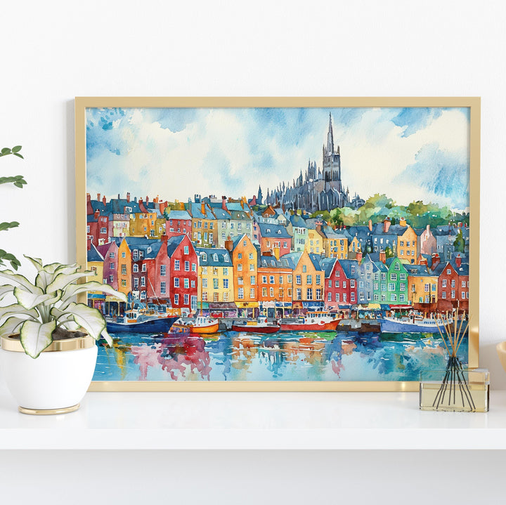 Cobh watercolor poster Wall Art Cobh Wall Hanging Home Décor Cobh Gift Art Lovers Ireland Wall Art