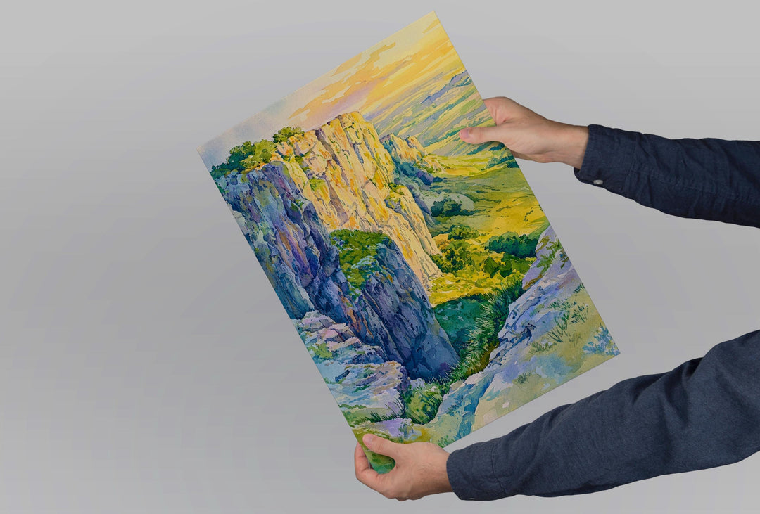 Cheddar Gorge watercolor poster Wall Art Cheddar Gorge Wall Hanging Home Décor Cheddar Gorge Gift Art Lovers England Wall Art