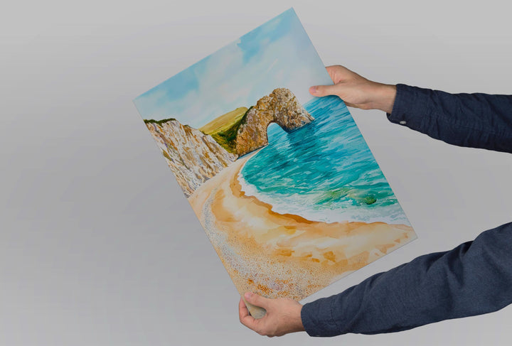 Durdle Door watercolor poster Wall Art Durdle Door Wall Hanging Home Décor Durdle Door Gift Art Lovers England Wall Art