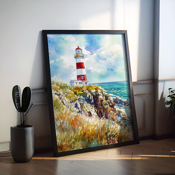 Portland Dorset Watercolor Poster Wall Art Isle of Portland Wall Hanging Home Décor Jurassic Coast Gift England Art Lover Gift