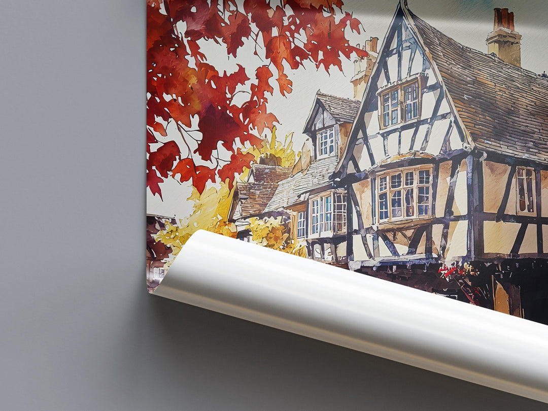 Stratford-upon-Avon watercolor poster Wall Art Stratford-upon-Avon Wall Hanging Home Décor Stratford-upon-Avon Gift Art Lovers England Art