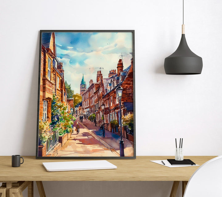 Shrewsbury Watercolor Poster Wall Art Shrewsbury Wall Hanging Home Décor Shrewsbury Gift Art Lovers Shropshire Art Lover Gift