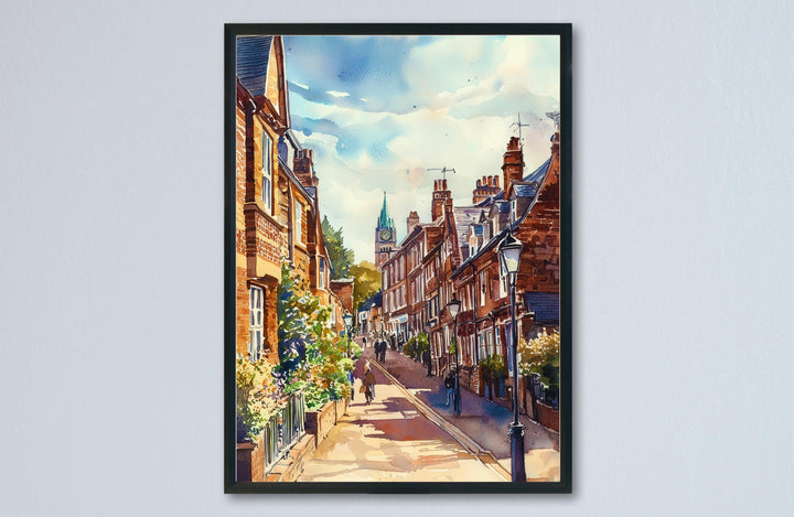 Shrewsbury Watercolor Poster Wall Art Shrewsbury Wall Hanging Home Décor Shrewsbury Gift Art Lovers Shropshire Art Lover Gift