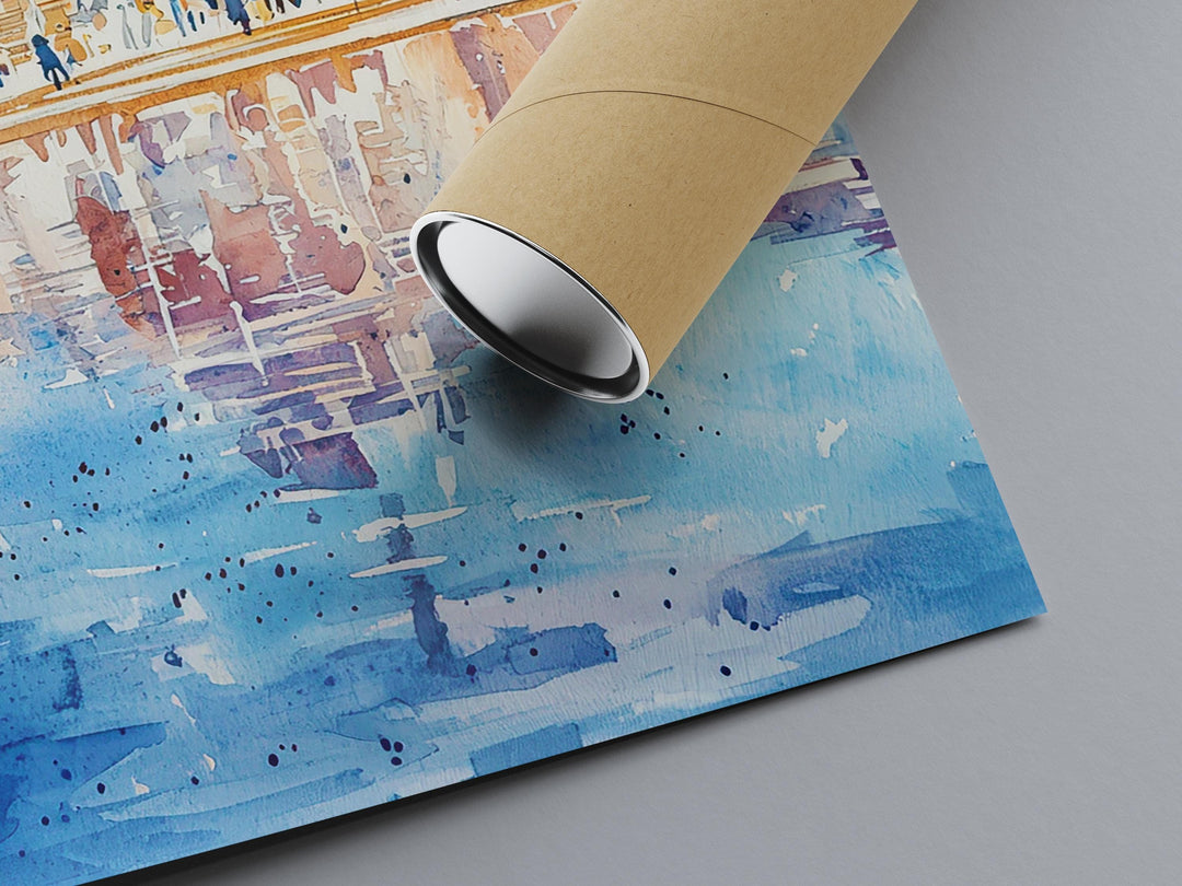 Nottingham watercolor poster Wall Art Nottingham Wall Hanging Home Décor Nottingham Gift Art Lovers England wall art