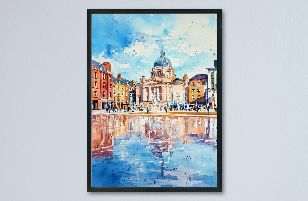 Nottingham watercolor poster Wall Art Nottingham Wall Hanging Home Décor Nottingham Gift Art Lovers England wall art