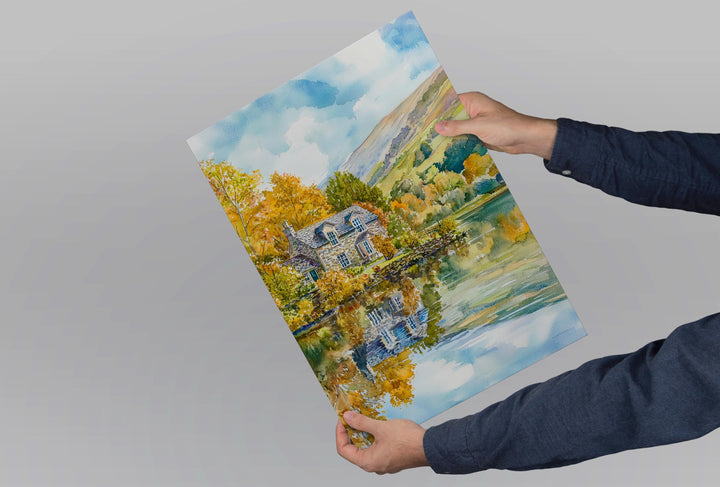 Grasmere watercolor poster Wall Art Grasmere Wall Hanging Home Décor Grasmere Gift Art Lovers England Wall Art