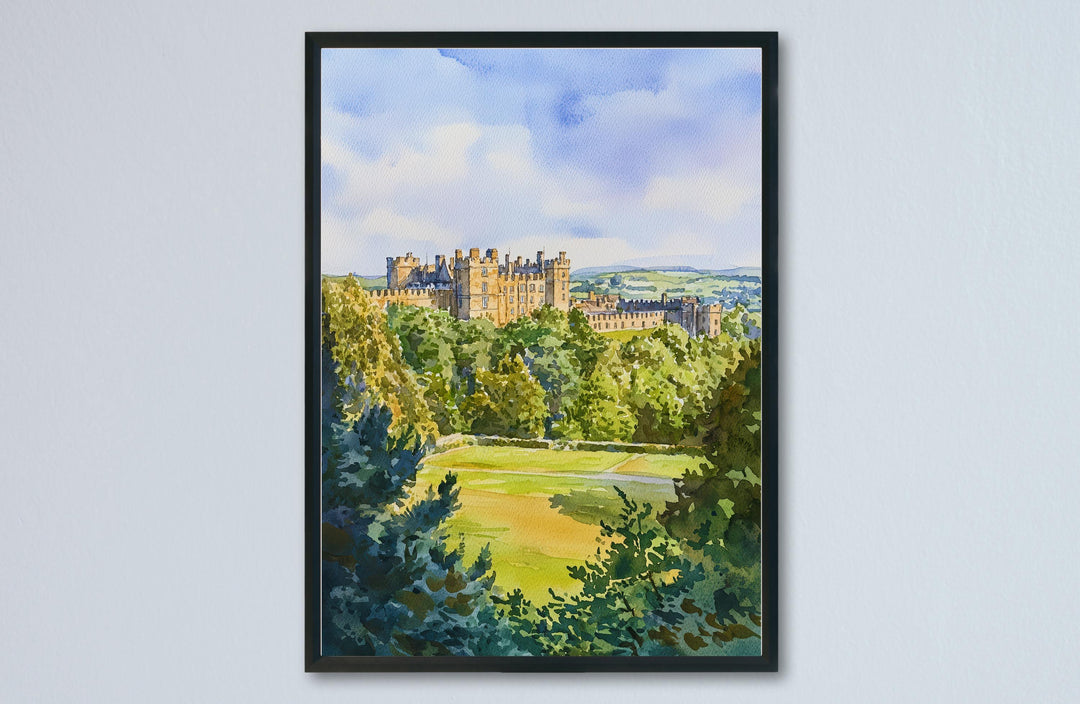 Alnwick watercolor poster Wall Art Alnwick Wall Hanging Home Décor Alnwick Gift Art Lovers England Wall Art