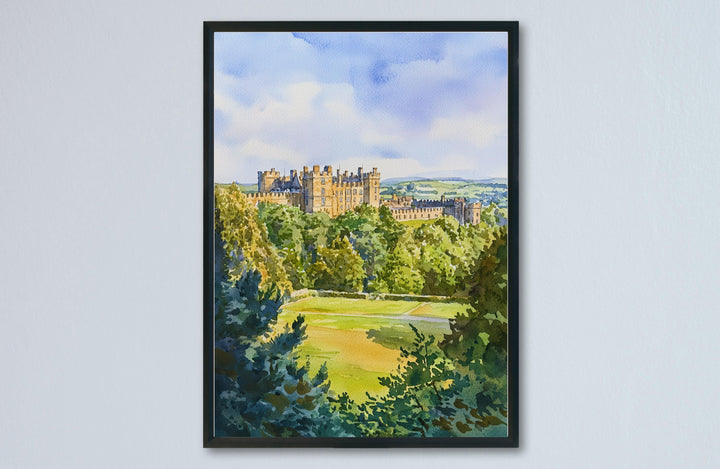 Alnwick watercolor poster Wall Art Alnwick Wall Hanging Home Décor Alnwick Gift Art Lovers England Wall Art