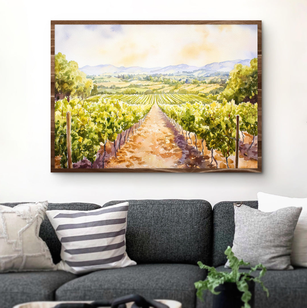 Napa Valley California Watercolor Poster Napa Travel Print Vineyard Painting Wine Country Wall Art USA Decor Souvenir