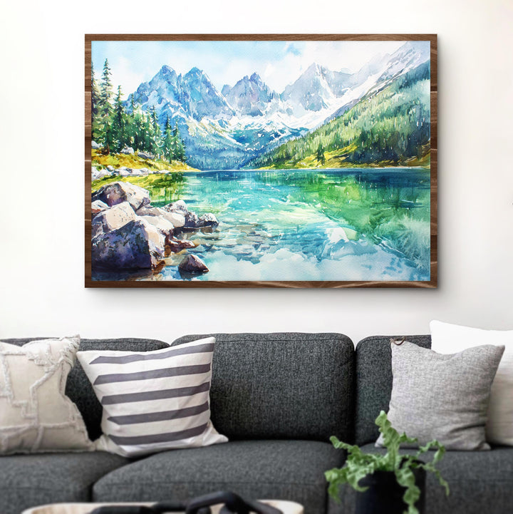 Tatra Mountains Poland Watercolor Poster Tatra Travel Print Mountain Landscape Painting Nature Wall Art Europe Souvenir