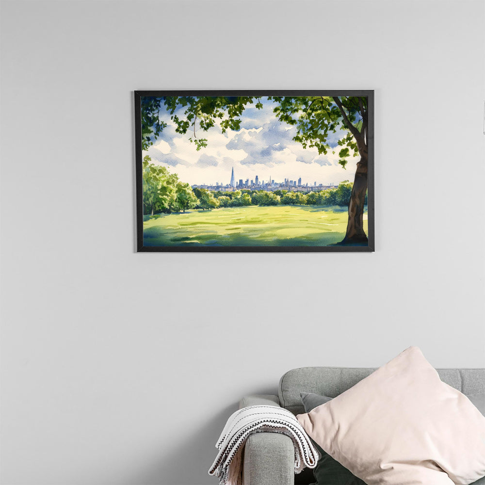Hampstead Heath London Watercolor Poster Hampstead Heath Travel Print City Park Painting Nature Wall Art UK Decor Souvenir