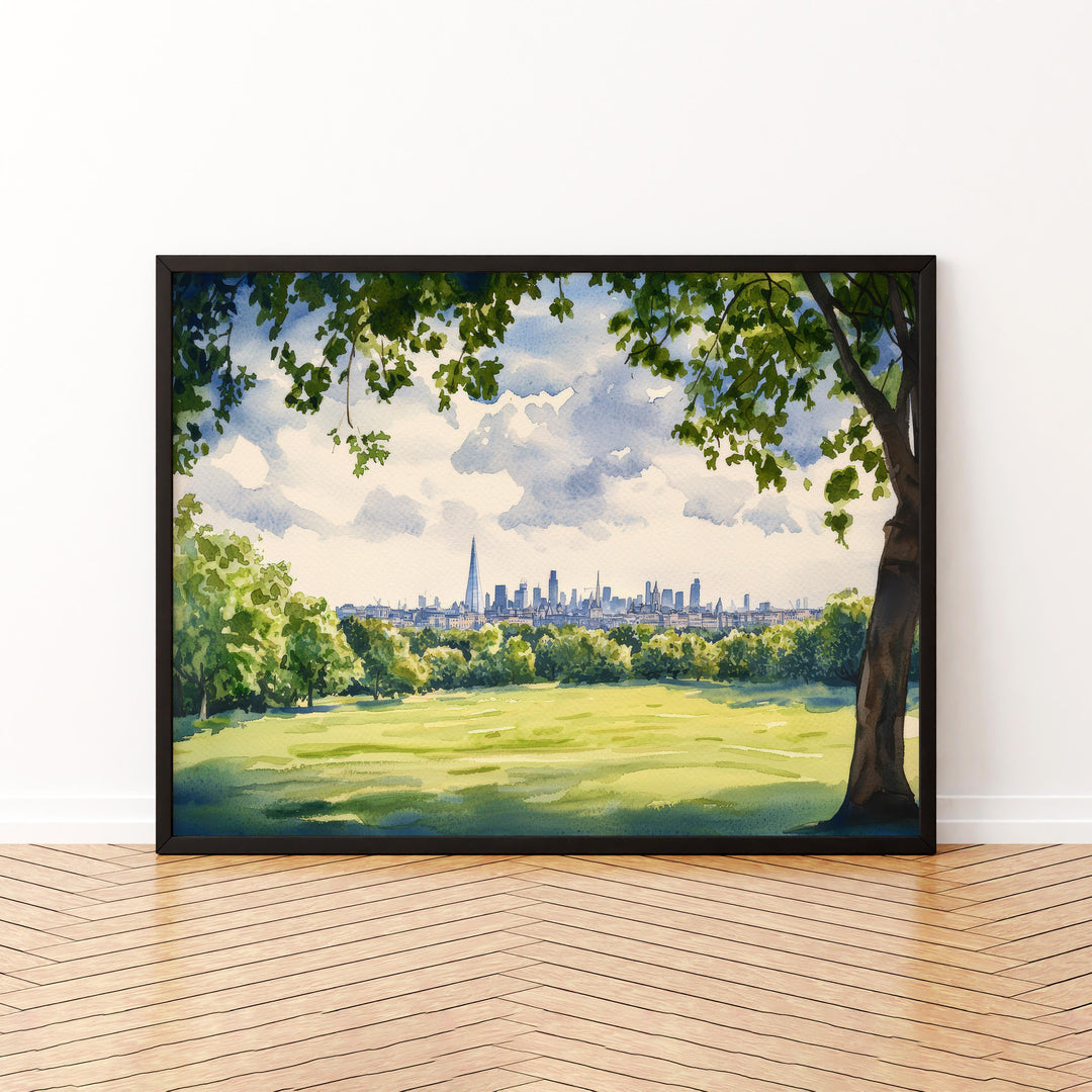 Hampstead Heath London Watercolor Poster Hampstead Heath Travel Print City Park Painting Nature Wall Art UK Decor Souvenir