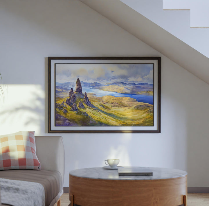 Isle of Skye Scotland Watercolor Poster Isle of Skye Travel Print Highland Landscape Painting Nature Wall Art UK Souvenir