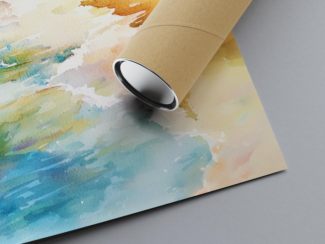 St Kilda Beach watercolor poster Wall Art St Kilda Beach Wall Hanging Home Décor St Kilda Beach Gift Art Lovers Australia Art Lover Gift